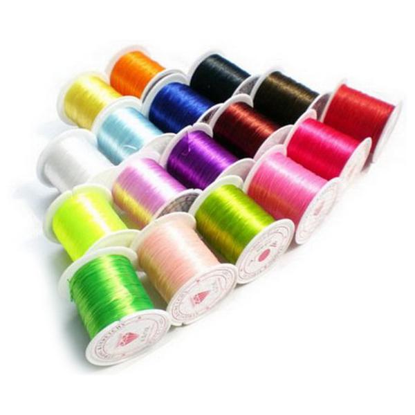 White Nylon Crystal Thread Beading Wire Elastic Cord Bracelet Necklace Making Craft String Coiled Band For Diy Projects