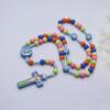 Cartoon Jesus for Cross Rosary Necklace Catholic Jewelry Pendant for Birthday Wedding Festival Party Decoration