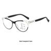 Cat-eye Progressive Multifocal Reading Glasses with Spring Temples, HD, Anti-Blue Light, for Near & Distance Vision.