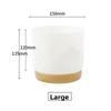 Automatic Water-Absorbing Lazy Ceramic-Like Plastic Flower Pot Round Double-Layer Succulent Green Radish Green Plant Special Pot