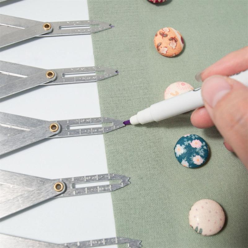Expanding Sewing Gauge, Expandable Sewing Gauge Button Guide Equal Space Divider for Quilting Craft Pleat Button Spacer