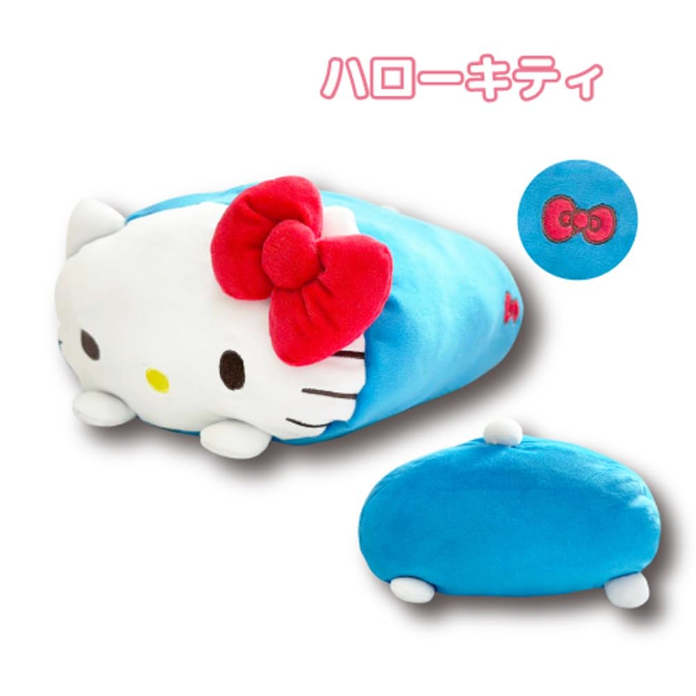 Hatayama Shoji Sanrio Soft and Squishy Lying Down Cushion, Hello Kitty, Approx. 35cm Long, Product Number: 34202433