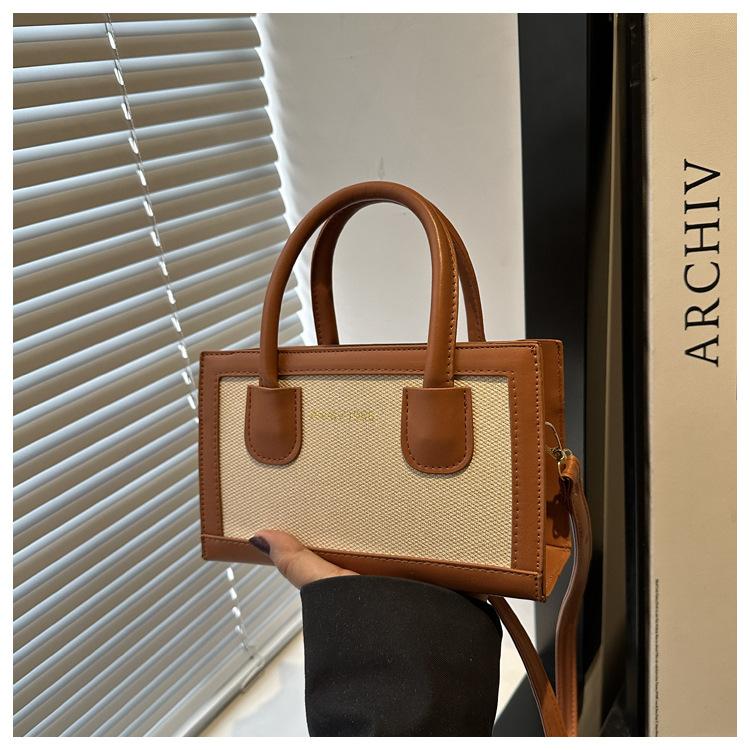 Ladies Out Splicing Commuter Large Capacity Fashion Handheld Crossbody Shoulder Bag For Women