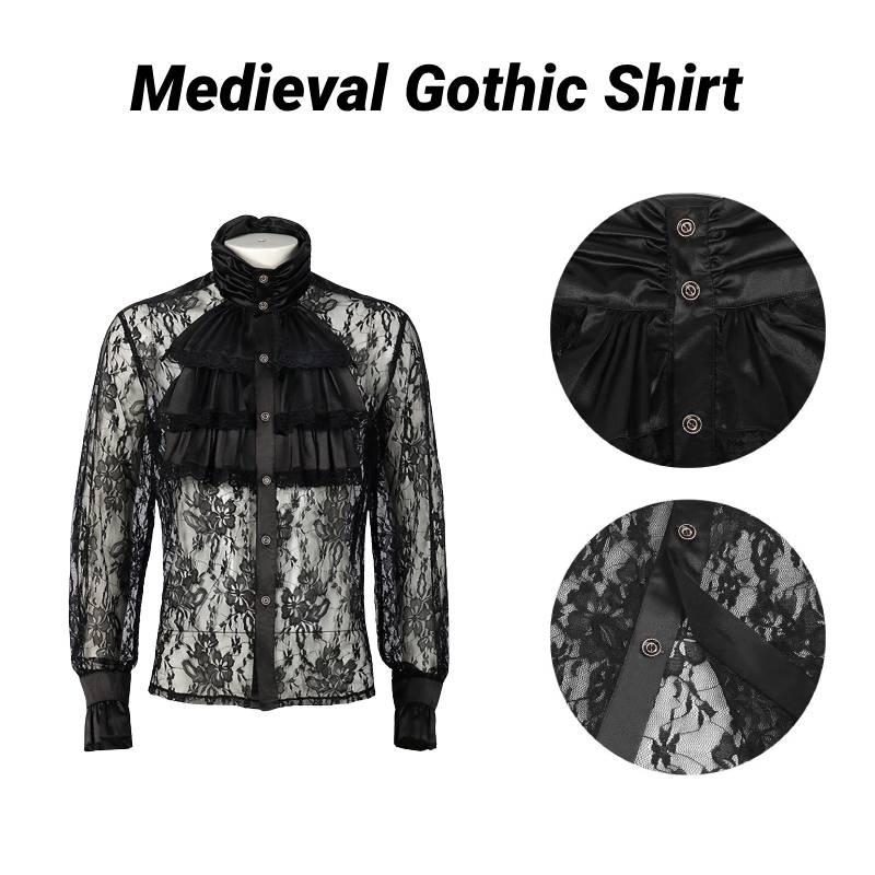 Camicia Pirata Vampiro Manyishang Camicia Rinascimentale Vittoriana Medievale Gotica