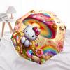 1pc Hello Kitty Mushroom Automatic Opening Folding Umbrella - Portable 3-Fold Design with Iron Frame, Outdoor for Fans, Travelers, Everyday Use, Festi