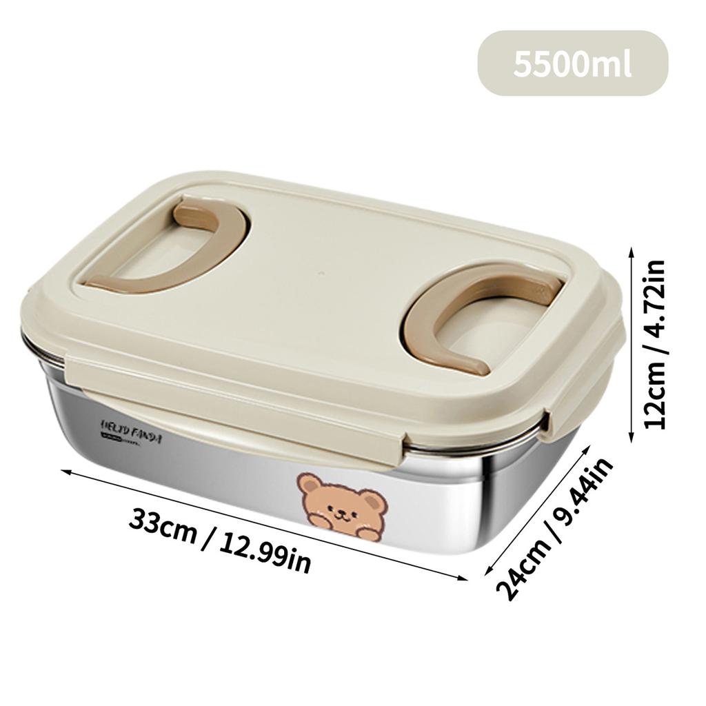 Lebensmittelaufbewahrungsbehälter mit großer Kapazität 304 Edelstahl Lebensmittel Frischhaltebox Versiegelt Auslaufsicher Kühlschrank Crisper