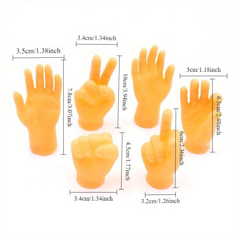 6 Stück Katze Spaß Spielzeug Kleine Handschuhe Katze Fingerhülle Mini Handmodell Silikon Kleine Handschuhe Katzenmassage Werkzeuge Haustier Katze Spielzeug