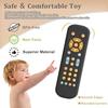 KOESMG Baby TV Remote Control Toy with Lights & Sounds, Early Educational Learning Toy with English/French/Spanish, Gift for Infants 6 Months+