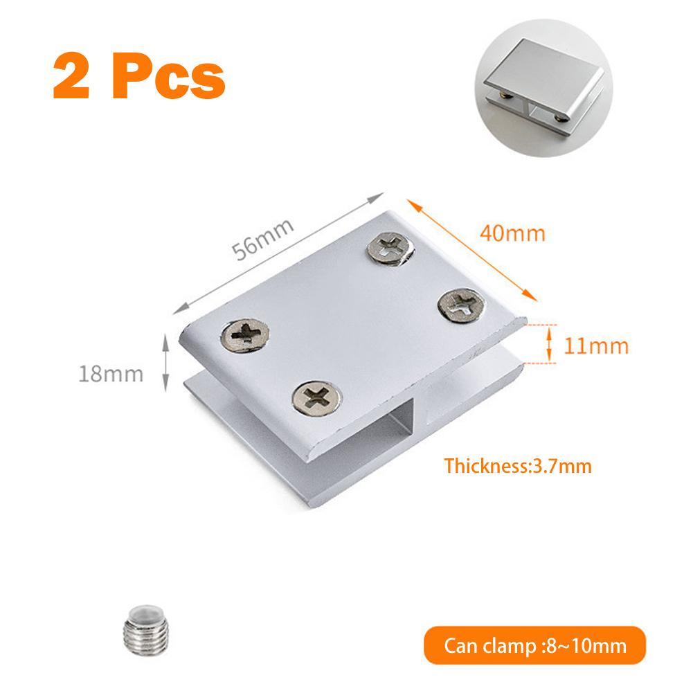 2pcs Right Angle Fixed Glass Clamp Mirror Clip Shelf Holder Showcase Combination Connecting For 8-10mm Glass Fitting
