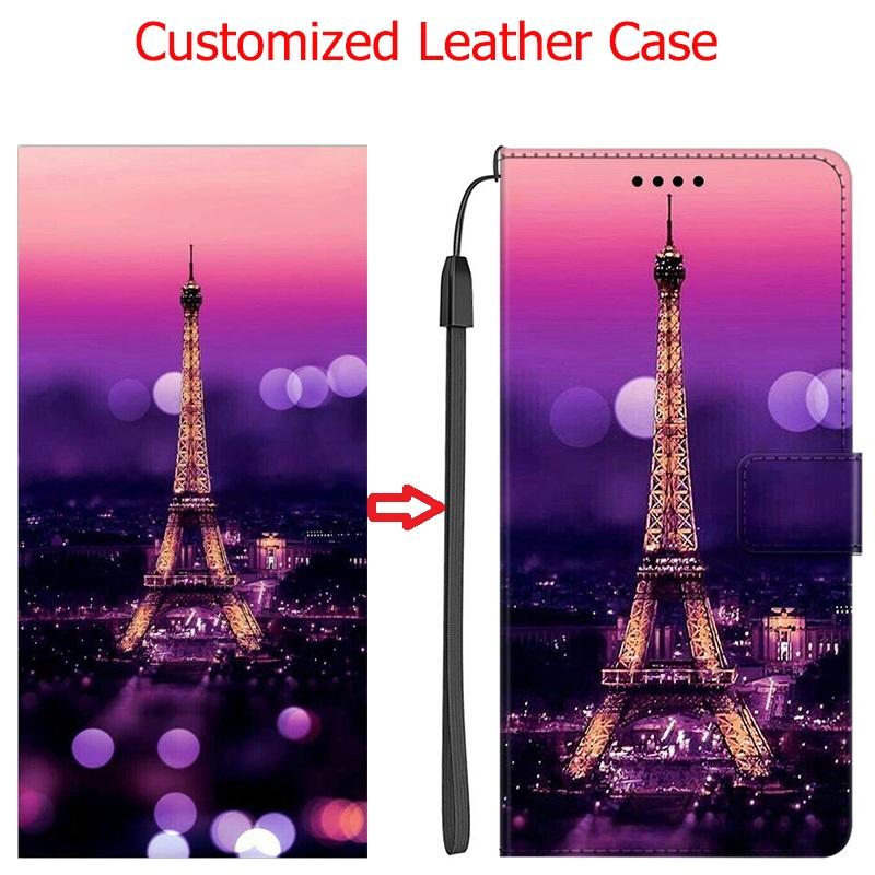 Customized DIY Phone Cases For Xiaomi 14T Pro Poco F7 X7 X3 M7 Pro C75 Redmi 13 14C Note 8 14 13 Pro Leather Wallet Book Cases