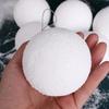 6Pcs White Foam Christmas Balls Wedding Holiday Supplies Portable Home Decorations