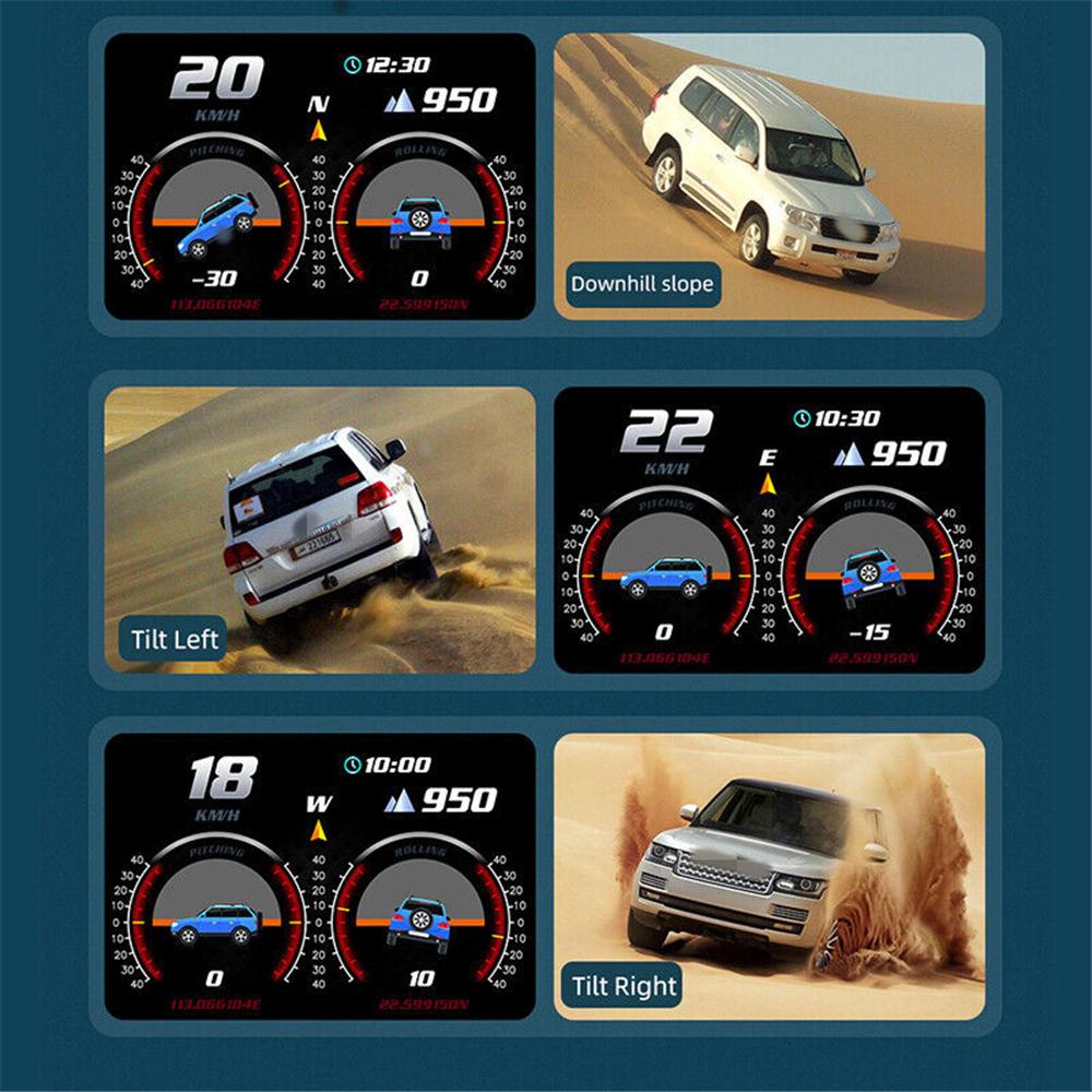 3 In Car OBD GPS HUD Digital Head Up Display Speedometer Speed Temp Alarm Gauge