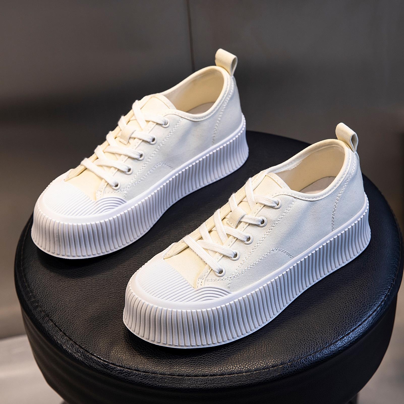 

Парусиновые туфли женские 2025 новые летние женские повседневные туфли с крошкой белые туфли женские туфли с плоским дном и неглубоким горлом женские туфли детские прилив 35