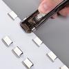 Manual Plastic Paper Clamp Dispenser with 8 Metal File Cllip Refills For Efficient Paper Archival Document Management