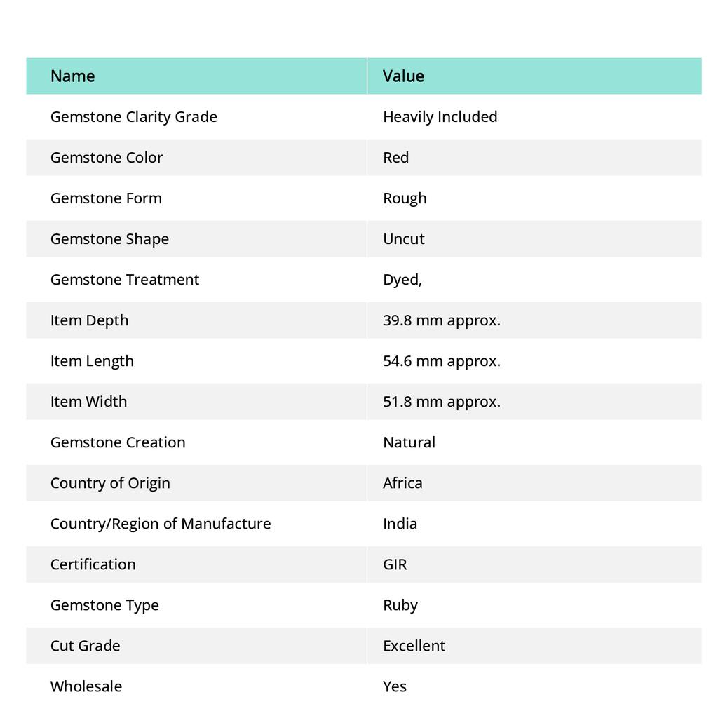 CERTIFIED 1586.70 Ct Huge Raw Rough Blood Red Ruby African Rough Loose Gemstone P-371-sa