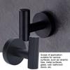 2 PCS Stainless Steel Towel Hook Black Coat Hook Stable Robe Hook  Door Hanging