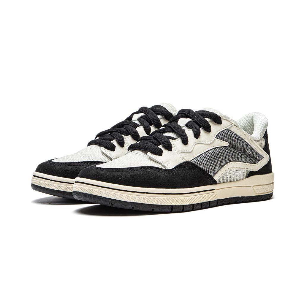 Li Ning Weiwu Pros Shock Absorption Wear Resistant Low Top Skate Shoes Women Skate Shoes Black Brown White AEPU062-2
