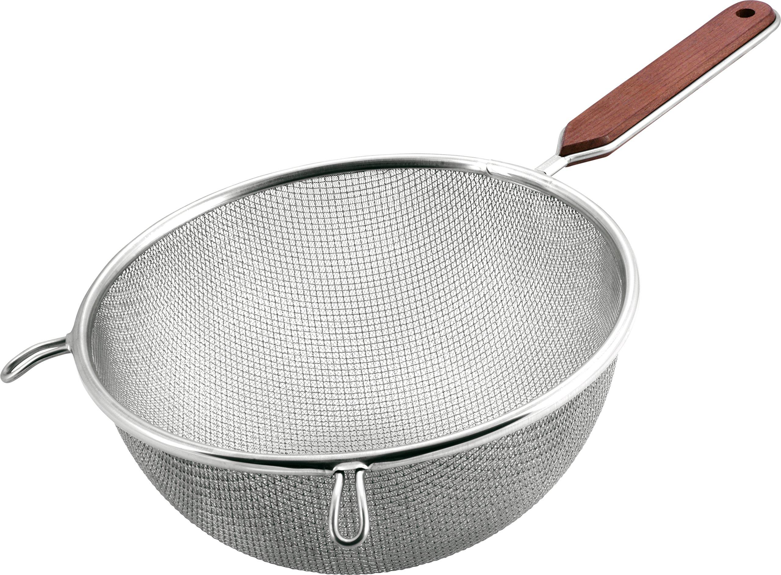 

Minex Metal Victory Strainer, 10-inch, Wooden Handle, Double Mesh