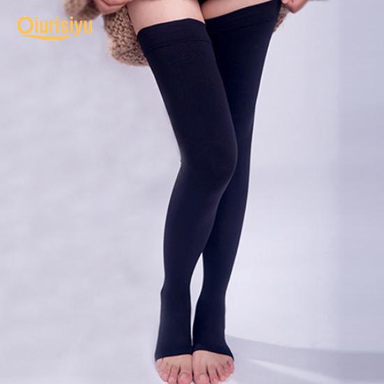 open toe thigh high socks