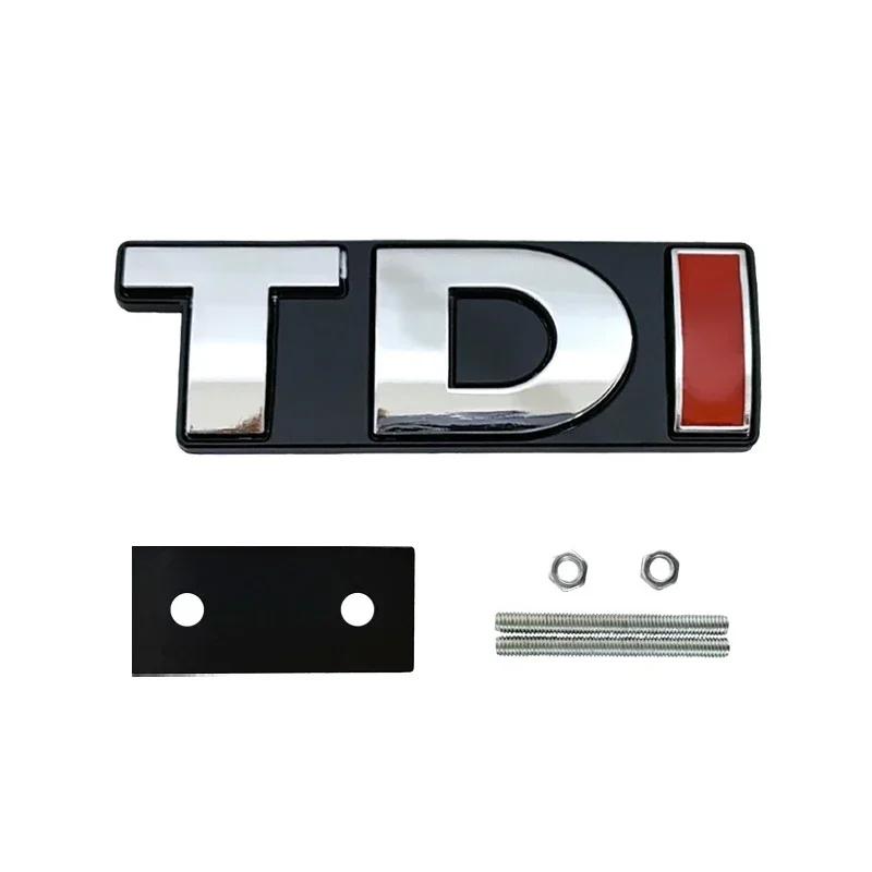 Metal TDI Logo Front Hood Grille Rear Trunk Badge Emblem Sticker Decals for VW Polo Golf MK5 MK6 Jetta Passat GTI Touran Bora NG5