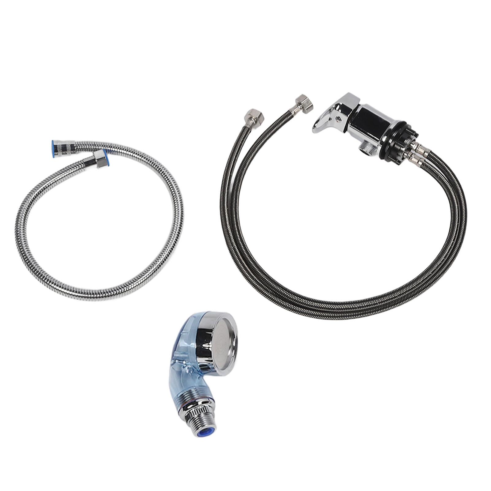 

Набор смесителей для ванны и душа из цинкового сплава, смеситель для горячей и холодной воды, распылитель для раковины с большим синим распылителем