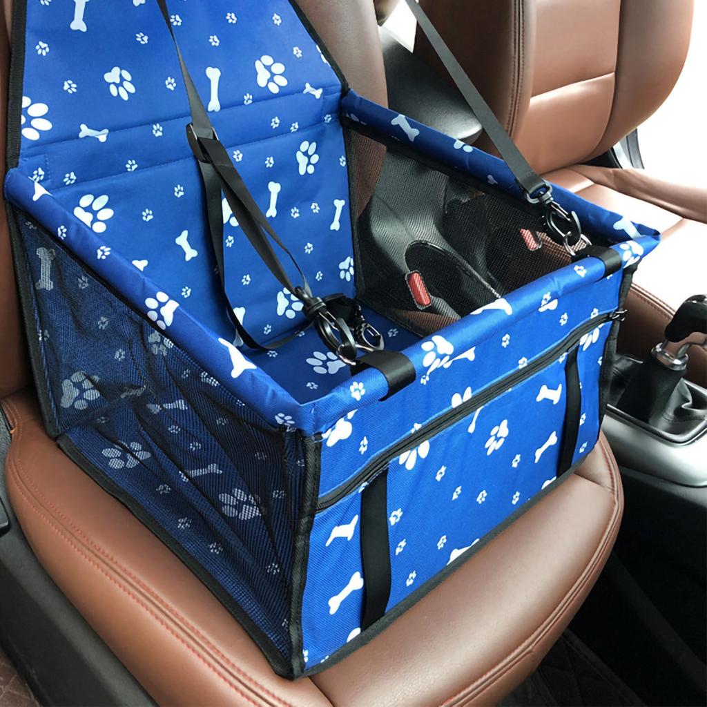 Pet Car Booster Seat Breathable Washable Easy Assembly Portable Pet Car Seat for Pets Dogs and Cats Black White