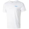 Men's T-Shirts Men's White/Blue Crew Neck Moderate Straight Fit