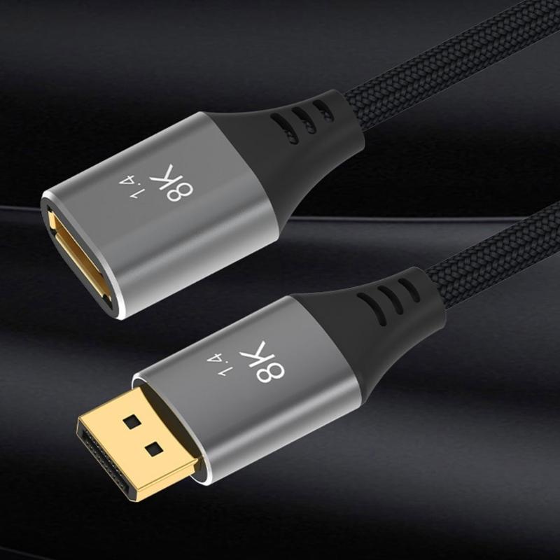 8K  1.4 Extension Cable 60Hz UHD 4K 144Hz Male To Female for Computer and Monitor Video PC Laptop