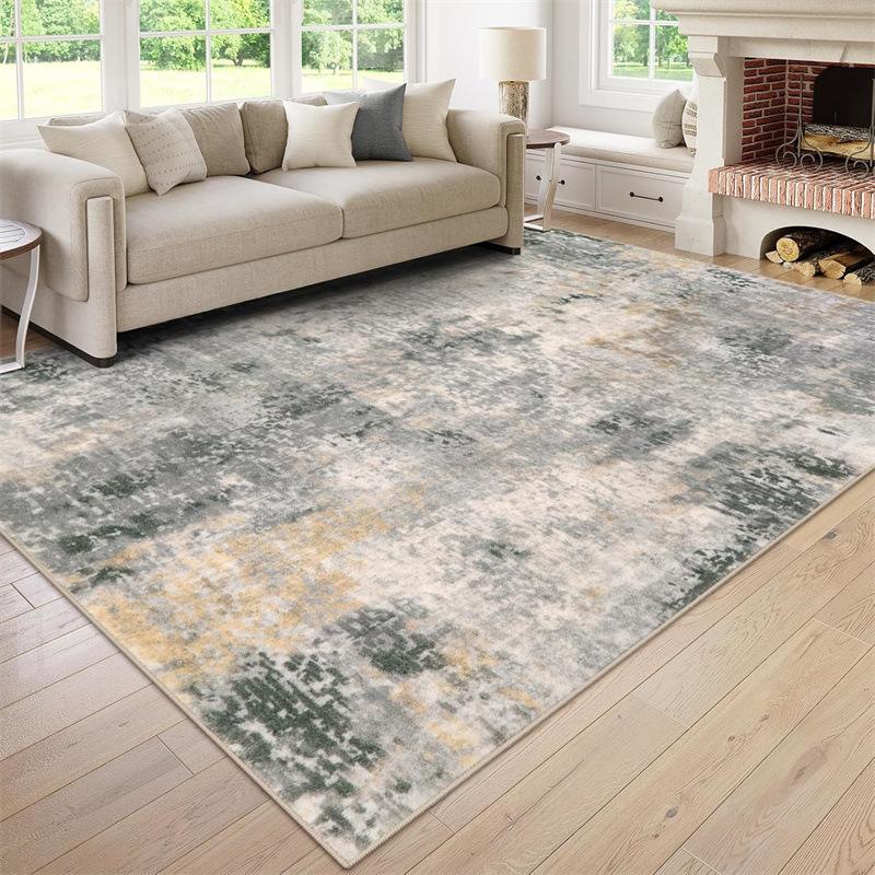 Crystal Pile Carpet Modern Abstract Living Room Kitchen Bathroom Entryway Washable Rugs Stain-resistant Large Mats