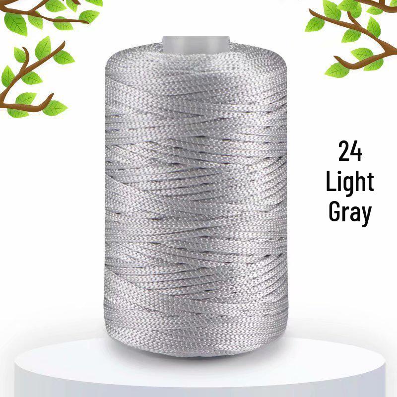 125g Lightweight Ice Silk Linen Yarn for Summer Hats, Medium-Fine Knitting, DIY Bags, Cushions & Shiny Hollow Yarn