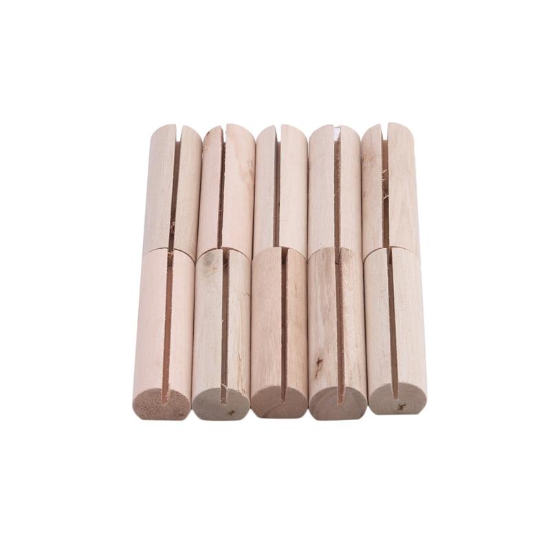 Pack Of 10 Wooden Place Card Holder Photo Postcard Holder for Rustic Wedding Birthday Party Table Number Name Standup Signs Base