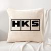 Retro Pattern H-Hks Cushion Cover Summer Coolness Linen Fabric Double-Sided Printing Pillow Case Sofa Home Decor Gift