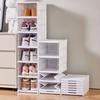 Foldable Shoe Rack Organizer Multi Layer Transparent Tackie Boxes Collapsible Household Sneaker Storage Stackable Shoes Cabinet