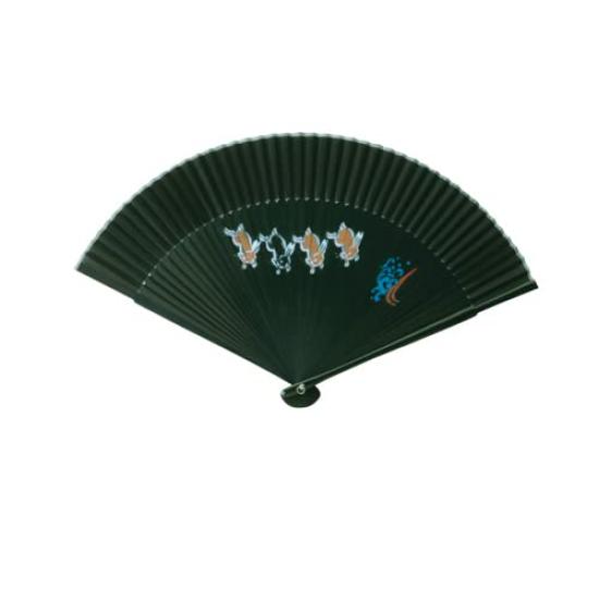 

Onishi Ken Seihan Короткий шелковый складной мужской веер Pentex, 22 см, Кролик, Черный, Дизайн Волна , S23-MTSP08