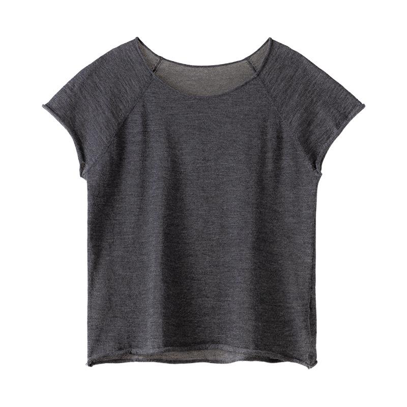 Women's 80-Count Cashmere Batwing Sleeve Knit Pullover - Spring/Autumn Thin Short Sleeve Style