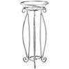Suporte de Flores Metálico Prateado Estável