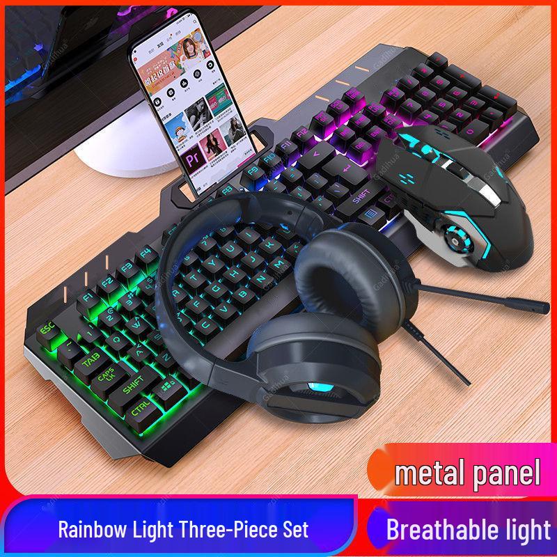 Esports Gaming Wired Keyboard, Mouse, and Headset Set