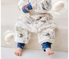 Quilted Baby Sleeping Bag with Removable Sleeves for Autumn/Winter, Split-Leg Design, Anti-Kick, Class A Warmth