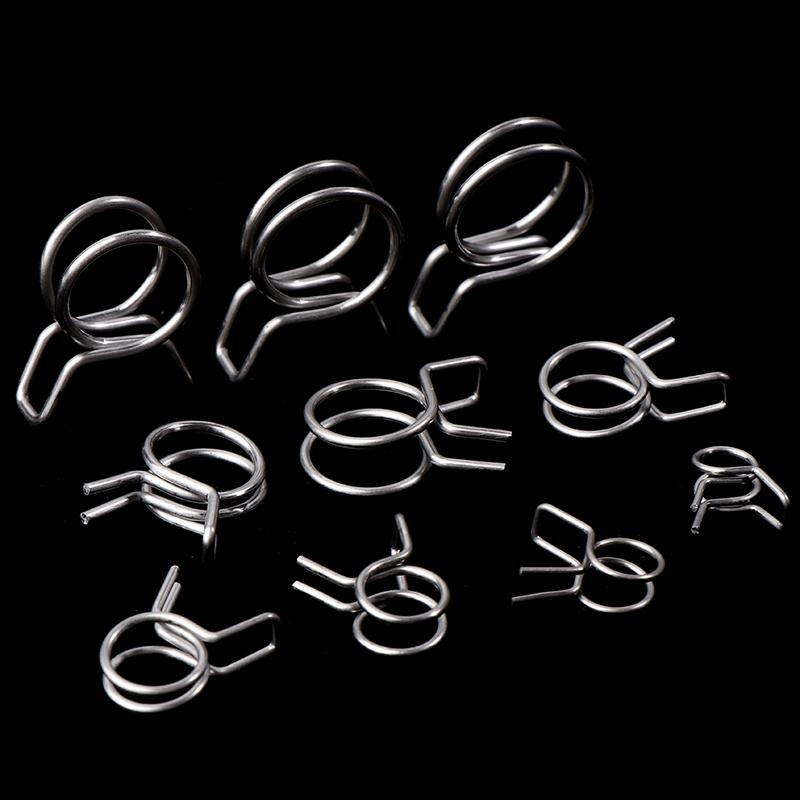 10 Stück 5 mm - 14 mm Schlauchschellen Edelstahl Rohrschlauch Federklemmen Kraftstoffleitung Schlauchschellen Dichtrohrklemmen für Boote Motorräder
