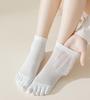 INS Summer Thin Five Finger Socks For Women Breathable Hollow Mesh Ankle Socks Solid Color Cotton Socks Female Split Toe Socks