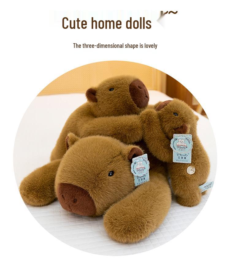 Capybara Plush Toy: Soft, Lying-Style Sleeping Pillow Doll