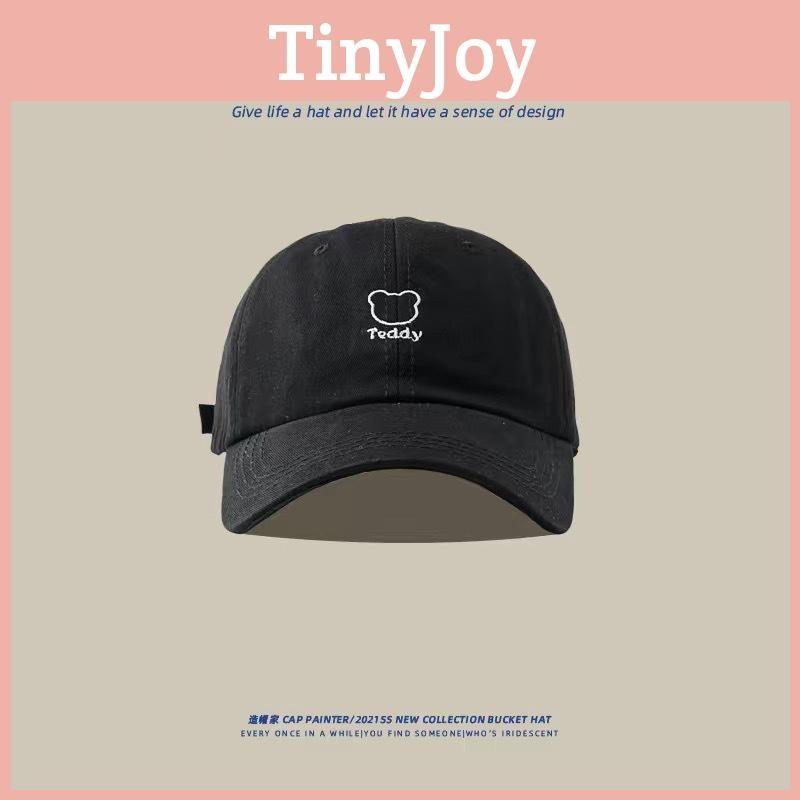 Simple Stylish And Baseball Cap With Bear And Letter Embroidery Design For Daily