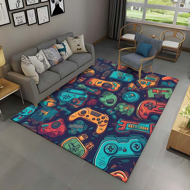 Retro Game Console Game Boy GBA Area Rug,Carpet Rug for Home Living Room Children Bedroom Sofa Doormat Decor,Non-slip Floor Mat