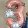 48PCS Frozen Princess Elsa Children's Birthday Party Baby Shower Decoration Decoration Aluminum Film Column Digital Latex Balloo