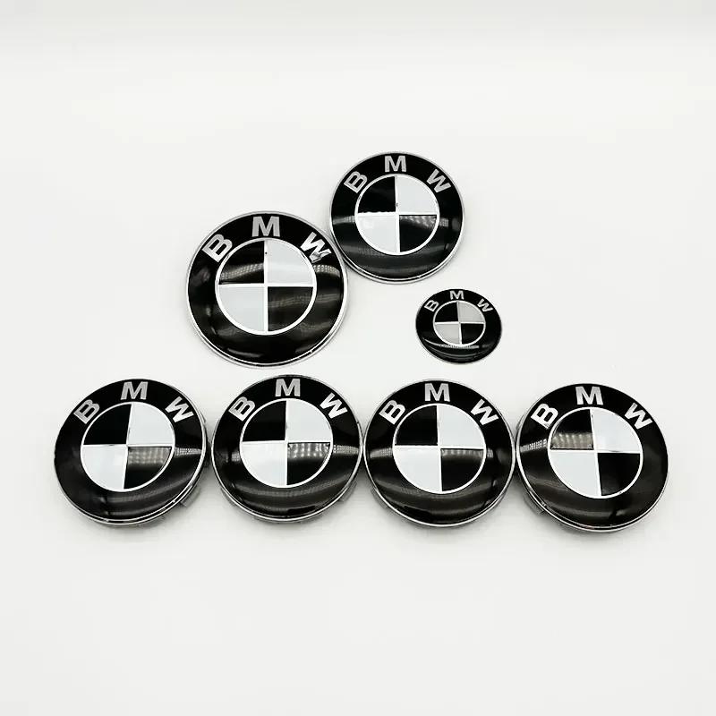 Set 7 Buc Embleme BMW 56mm 68mm Capace Centrale Roți Auto 82mm Emblema Capotă Față Auto 74mm Logo Portbagaj Spate 45mm Autocolant Volan