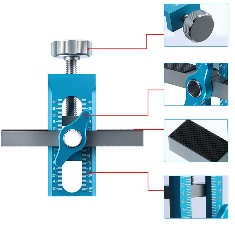 Cabinet Door Positioning Template Adjustable Length Cabinet Hardware Jig Wardrobe Mounting Clamp For Restaurant Home Drawer