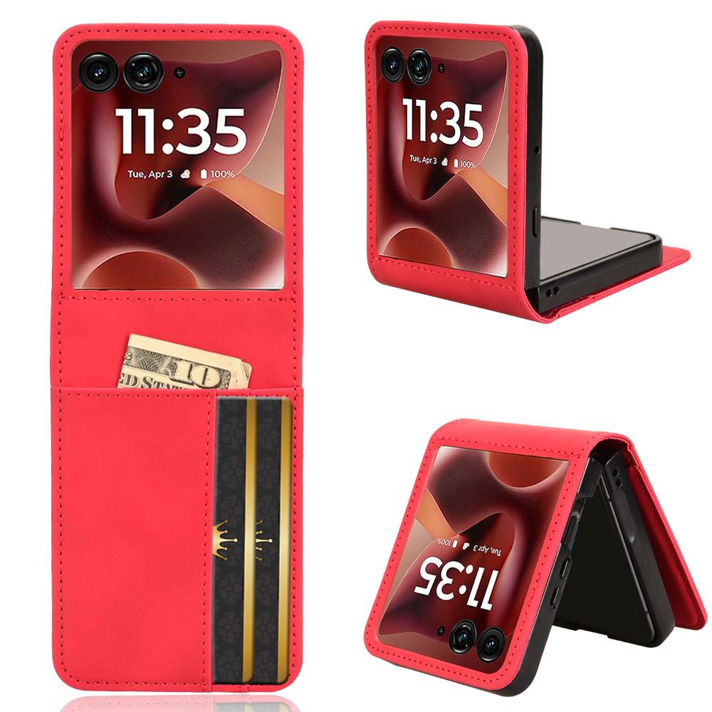 Für Motorola Razr 60 Ultra 5G/Razr Ultra 2025 5G Hülle Trennbares Design Kartenfach Leder+PC Handyhülle