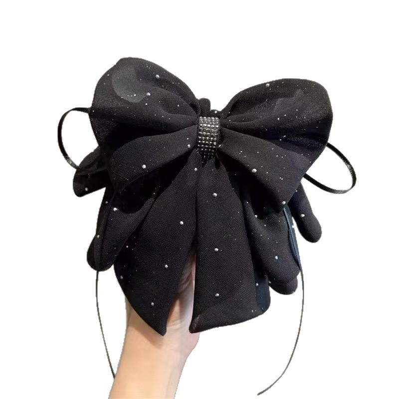 Starry Sky Rhinestone Bow Hair Claw Clip for Women