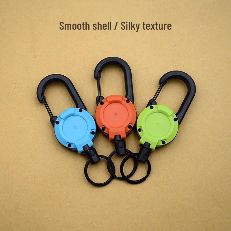 Outdoor Tactical Easy-Pull Telescopic Wire Rope Multifunction Keychain - Anti-Lost, Easy-Rebound