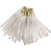 Set of 40 White, Mains-powered, Icicle-shaped LED Christmas Tree Lights with Air Bubbles
